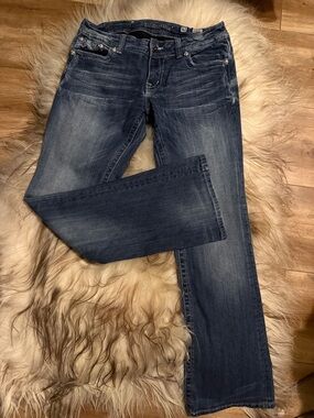 Miss Me Women's Straight Leg Jeans - Medium Dark Blue Wash